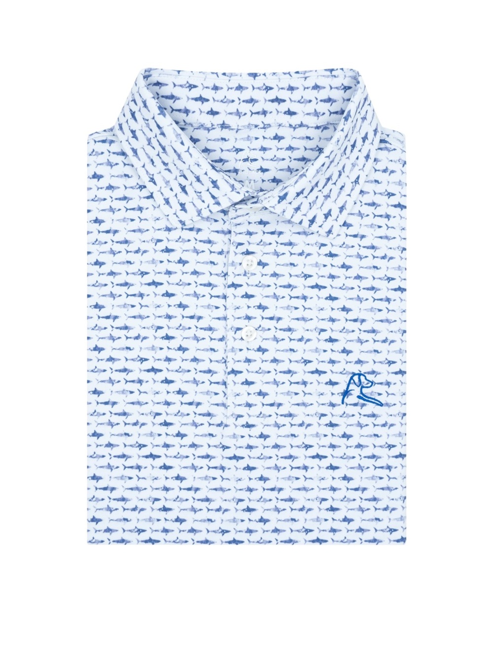 RhoBack - The Shark Men's Short Sleeve Performance Polo